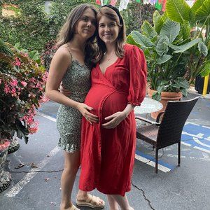 Madewell Linen-Blend Ruffle-Cuff Wrap Dress